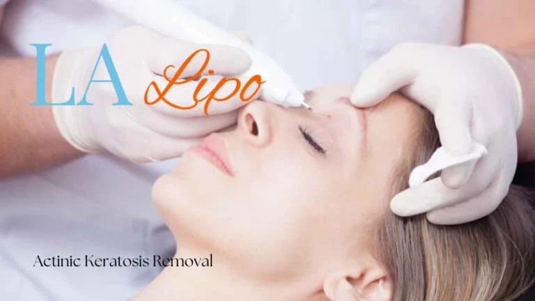 Woman receiving Actinic Keratosis Removal Treatment Broxburn