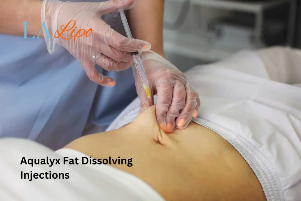 woman having fat dissolving injections Broxburn in the stomach