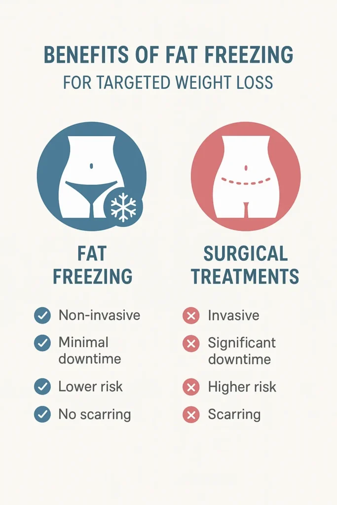 graphic showing the benefits of fat freezing Broxburn