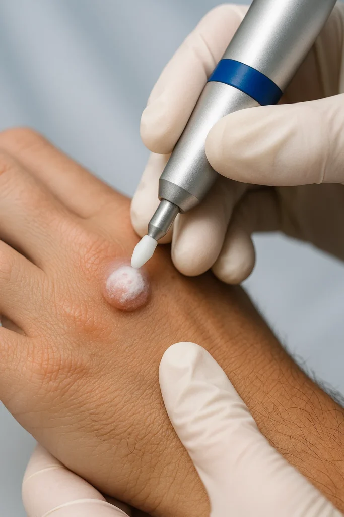 example of wart removal Broxburn using cryopen