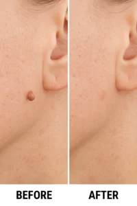 Skin tags removal Broxburn before and after