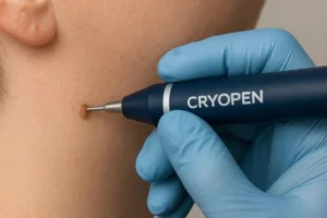 Person receiving skin tag removal Broxburn