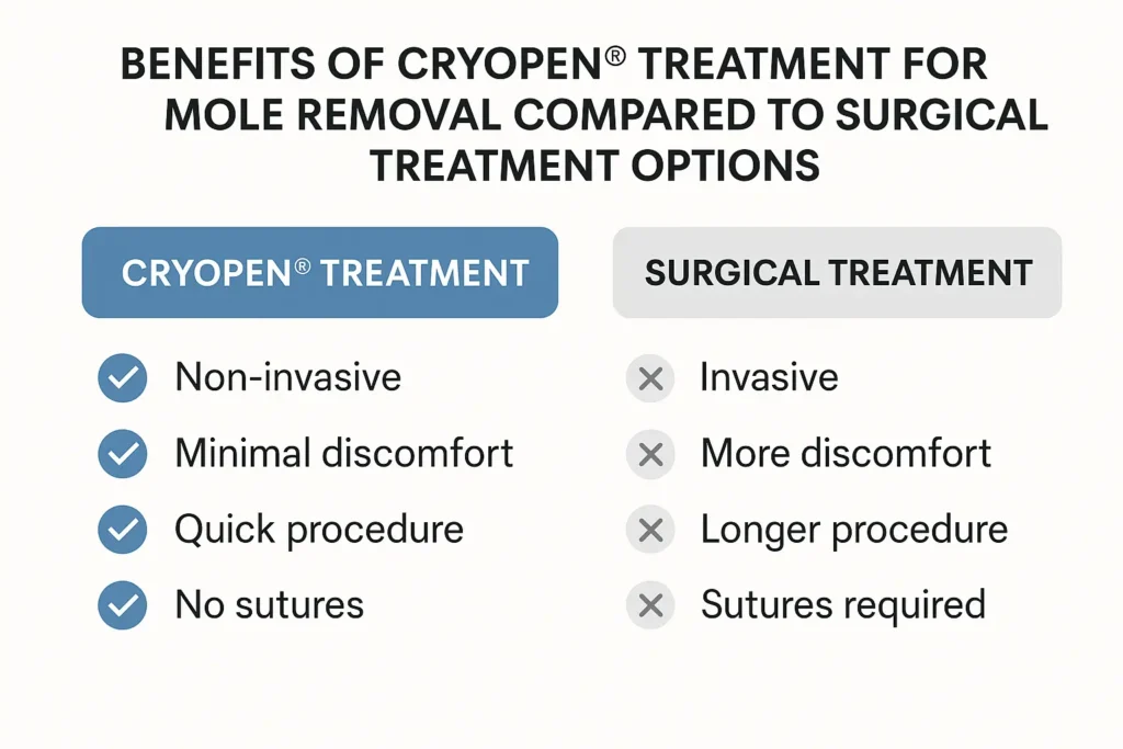 Benefits of facial mole removal Broxburn - call our team today to book a consultation