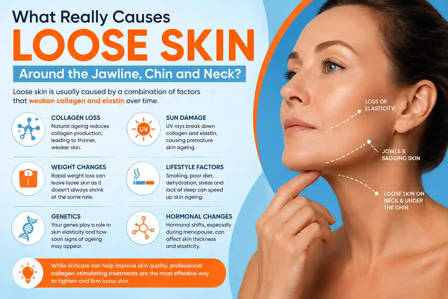 What Really Causes Loose Skin Around the Jawline, Chin and Neck Broxburn?